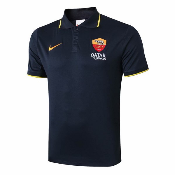 Polo AS Roma 2019-2020 Negro Amarillo